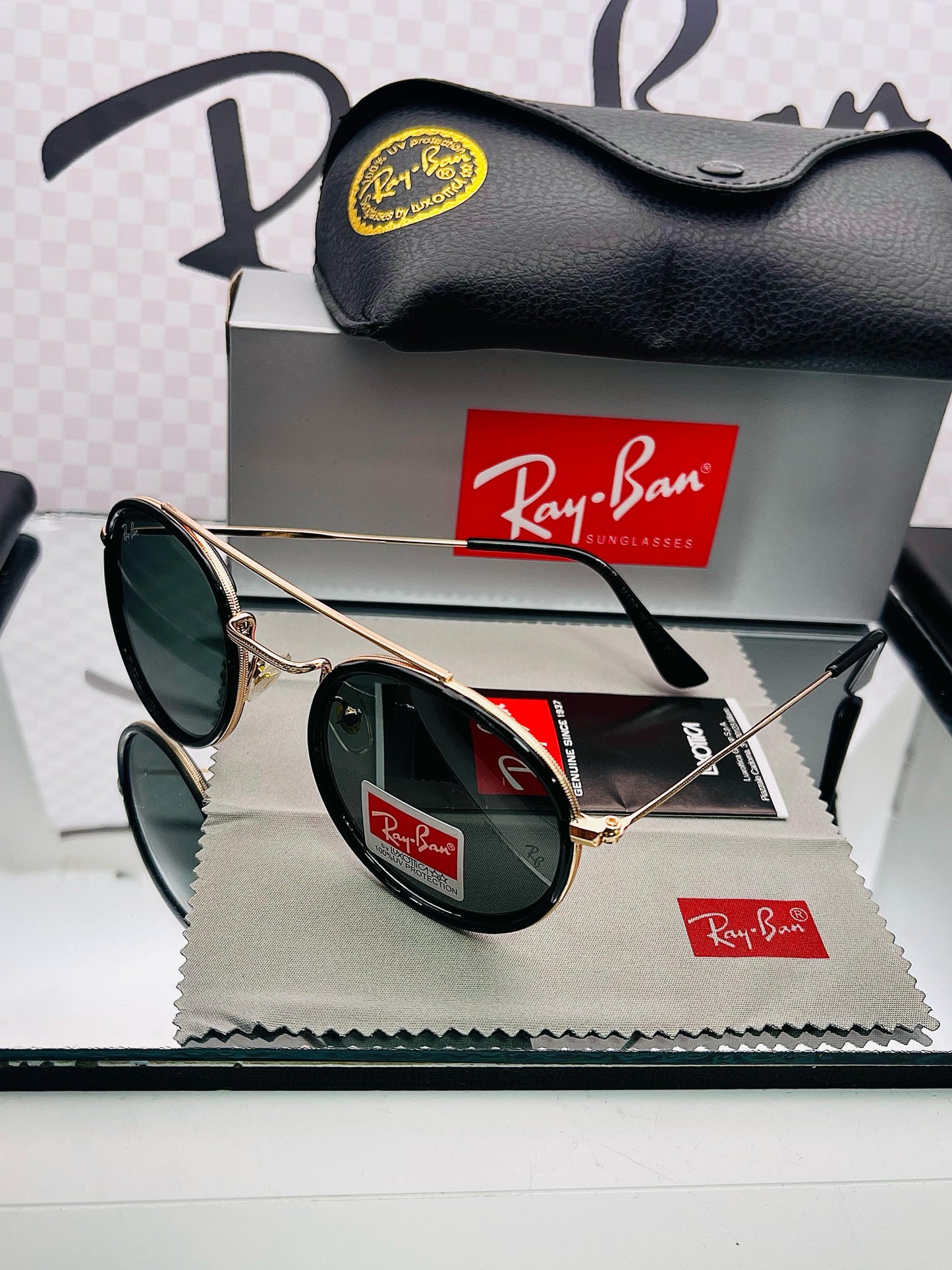 🕶️ Gafas Ray-Ban Tipo Original – Protección UV + Estuche en Cuero